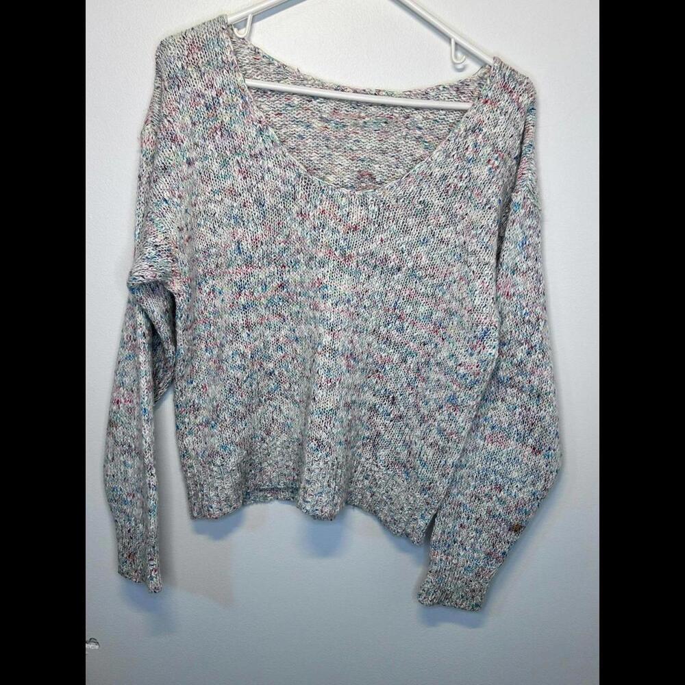 j.a.‎ higgins knit boat multi color neck sweater size  S